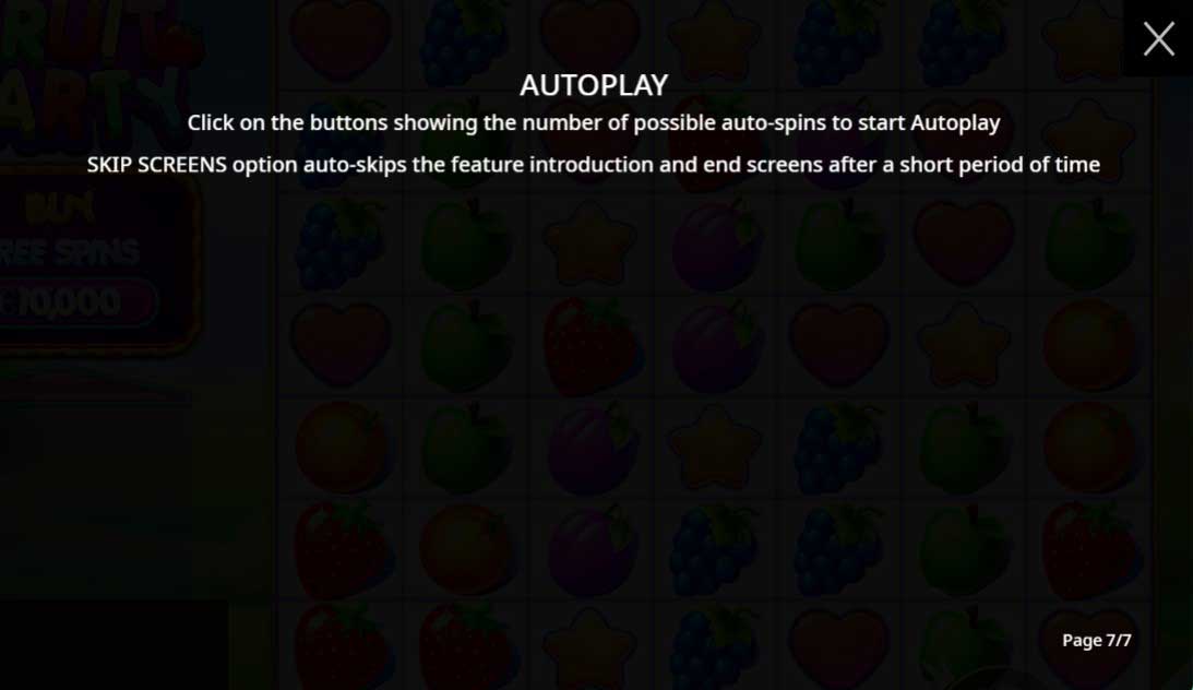 Fruit Party slot game autoplay