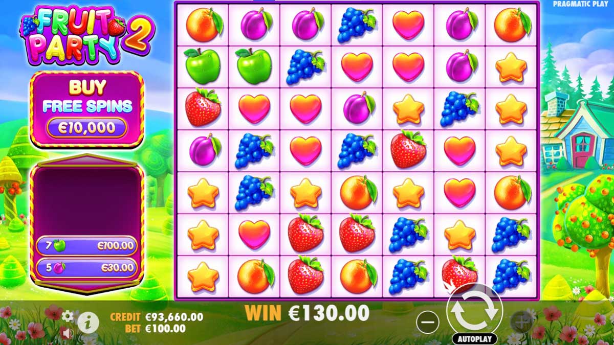 Fruit Party 2 slot machine game screenshot