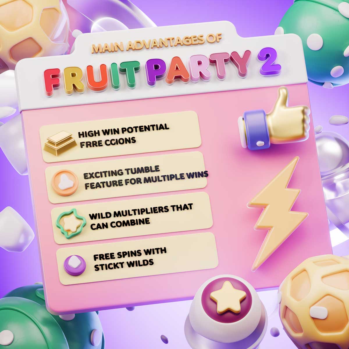 Fruit Party 2 slot game main features