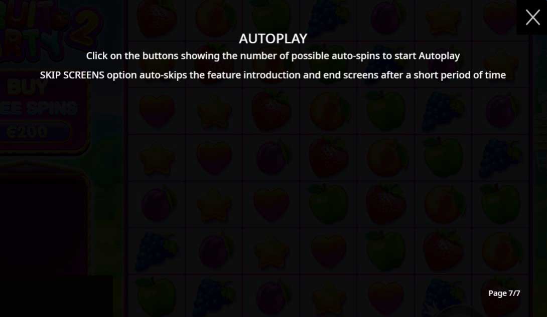 Fruit Party 2 slot game autoplay